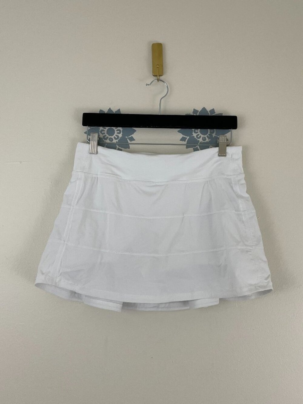 Lululemon Pace Rival Skirt Tall 4-way Stretch White Size 8T